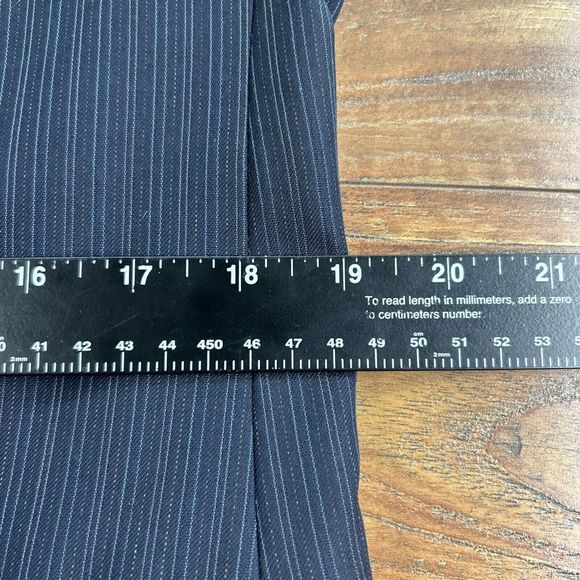 Ralph Ralph Lauren RRL Mens 40R Navy Blue Pinstripe Suit Jacket 100% Wool - Picture 8 of 13